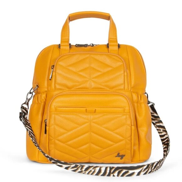 Lug Canter VL Convertible Tote Crossbody/Backpack Amber Yellow Zebra Print Strap main image 6
